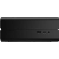 Black HP Z2 Mini G1a PC with sleek design, front USB ports, and power button, compact and minimalist.