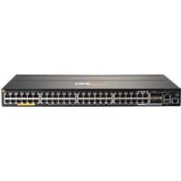 Black HPE Aruba Networking 2930M switch with 48 Ethernet ports, PoE+ support, and one expansion slot.