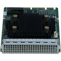 HPE MR408i-o Gen11 RAID controller with black heatsink, green circuit board, and multiple connector ports.