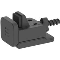 Black Huddly mounting kit with adjustable clamp and screw mechanism, compact design for secure camera attachment.