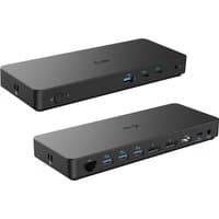 Black i-tec USB-C docking station with multiple ports, including HDMI, USB, Ethernet, and power delivery 100W.