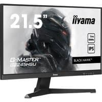 21.5" Iiyama G-MASTER gaming monitor, black frame, IPS display, 100Hz, Adaptive Sync, futuristic graphic on screen