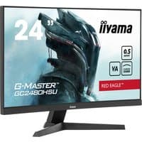 24" iiyama G-MASTER FHD gaming monitor, slim black bezel, 180Hz, VA panel, Red Eagle branding, angular stand.