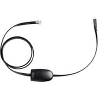 Black Jabra Polycom EHS adapter with a long cable, RJ-45 connector, and sleek oval-shaped control unit.