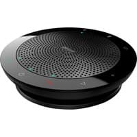 Black Jabra Speak 510 MS speakerphone with circular design, perforated speaker grille, and touch-sensitive controls.