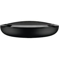 Black Jabra Speak 810 UC speakerphone with circular design and perforated top surface.