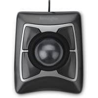 Black Kensington Expert Mouse trackball with large central ball and four surrounding buttons.