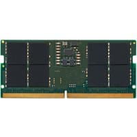 Green Kingston DDR5 memory module with black chips and gold connectors