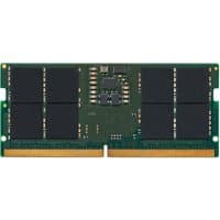 Kingston DDR5 16GB memory module with green circuit board and black chips, gold connector edge.