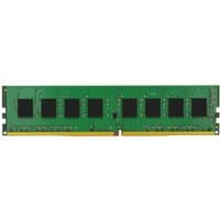 Green Kingston DDR4 memory module with black chips and gold connector edge.