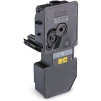 Black KYOCERA TK-5220K toner cartridge with rectangular shape and visible gear details on the side.