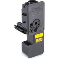Black KYOCERA TK-5240Y toner cartridge with yellow label and visible gear design on the side.