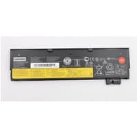 Black Lenovo 01AV422 laptop battery with yellow safety label and connector port on the side.