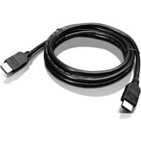 Black Lenovo 2.0m HDMI cable with Type A connectors, coiled with visible connectors on both ends.