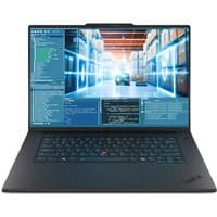 Black Lenovo ThinkPad T1g Gen 8 laptop, 16" display, sleek design, backlit keyboard, NVIDIA GeForce RTX 5060.