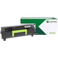 Black Lexmark 24B6889 toner cartridge with green handle, next to green and white Lexmark packaging box.