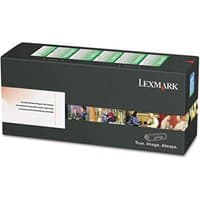 Lexmark 24B7182 Original Cyan toner cartridge in black box with colorful graphics and Lexmark logo.