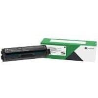 Black Lexmark C342XK0 toner cartridge with green and white packaging box.