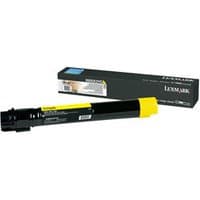 Black and yellow Lexmark X950X2YG toner cartridge with branded packaging box.