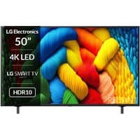 LG 50-inch 4K NANO Smart TV with vibrant multicolor display, thin black bezel, and HDR10 technology.