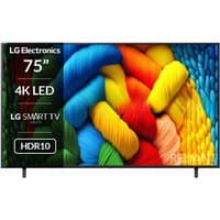 75" LG NanoCell 4K Smart TV with slim black bezel, vibrant color display, HDR10 support, and LG Smart TV features.