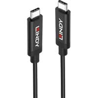 Black Lindy 3m USB 3.2 Gen 2 C/C Active Cable with red and white logo on connectors.