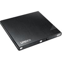 Black Lite-On eBAU108 optical disc drive with slim design and textured surface.