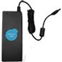 Black Logitech Rally Display Hub with attached power cable and blue logo.