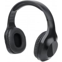 Black Manhattan Bluetooth on-ear headset with cushioned ear pads and integrated controls.