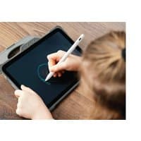 White MAXCases Active Stylus for iPad, sleek design, pointed tip, used on a tablet with a protective case.