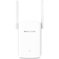 White Mercusys AX1500 Wi-Fi 6 range extender with dual antennas and compact rectangular design.