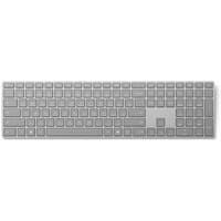 Grey Microsoft Surface 2nd Edition Bluetooth keyboard with slim keys and numeric keypad for home or office use.