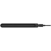 Black Microsoft Surface Slim Pen Charger, elongated design with a USB-C cable connection.