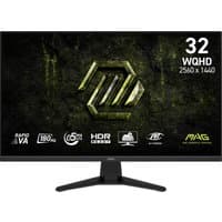 MSI MAG 325QF E18V monitor, 31.5", 2560x1440, black frame, wide screen, sturdy stand, HDR, 165Hz refresh rate.