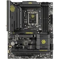 MSI MAG B860 TOMAHAWK WIFI motherboard, black with yellow accents, Intel B860 LGA 1851, ATX form factor.