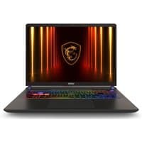 Black MSI Vector 16 laptop with RGB keyboard, large 40.6" display, and MSI dragon logo on screen.