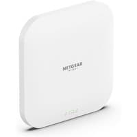 White NETGEAR Insight WiFi 6 AX3600 access point, square design, rounded edges, with LED indicators and PoE support.