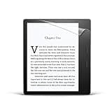 NuPro Kindle Oasis screen protector kit, 9th Gen, 2-pack, anti-glare, clear film on black Kindle with visible text.