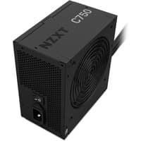 Black NZXT C750 Bronze power supply unit with 750 W, 24-pin ATX connector, and side ventilation grill.