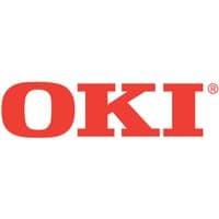 OKI 01247403 printer drum, black cylindrical unit with green and blue components, designed for laser printers.