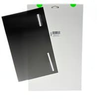 Black Origin Storage 2-Way Security Filter for 14-inch widescreen, rectangular with two adhesive strips.