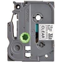 Gray Brother TZES131 12mm tape cassette with strong adhesive, black text on clear tape, green spool detail.