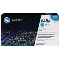 HP 648A Cyan Toner Cartridge box with blue accents and LaserJet branding.