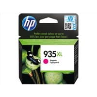 HP 935XL Magenta Ink Cartridge in black packaging with HP logo and magenta color indicator on front.