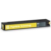 Yellow HP 981A ink cartridge with black casing and PageWide Technology label.