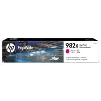 HP 982X High Capacity Magenta Ink Cartridge in white box with HP logo and magenta color indicator.