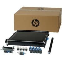 HP CE516A Transfer Kit with black transfer belt, rollers, and brown HP-branded box.