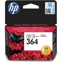 HP No. 364 photo ink cartridge in black box with butterfly and red flowers design.