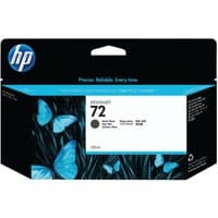HP No. 72 Matte Black Ink Cartridge 130ml in black and blue packaging with butterfly design.