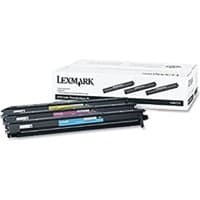 Lexmark 12N0772 3 Colour Photodeveloper Kit with black cartridges and white branded box.